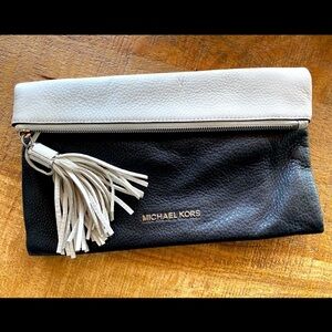 Black & White Colour-block Michael Kors Clutch